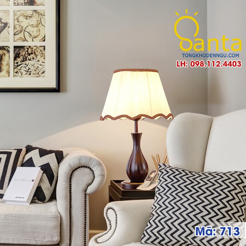 mẫu đèn ngủ bằng gỗ cao cấp 713