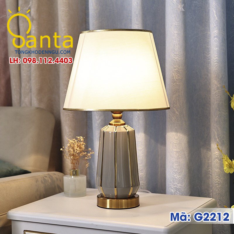 đèn ngủ để bàn thân gốm N2212